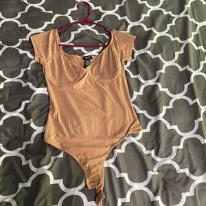 Tan brown bodysuit